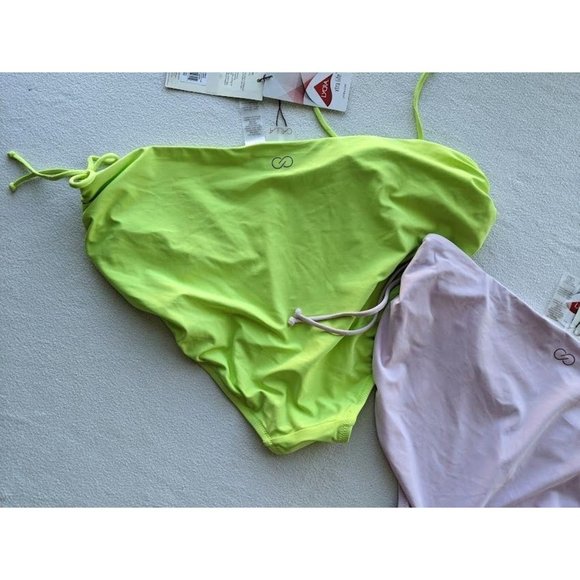 2 Lot Calia by Carrie Underwood bikini Swim Bottoms Size XL Ruched Green NEW - Picture 6 of 6